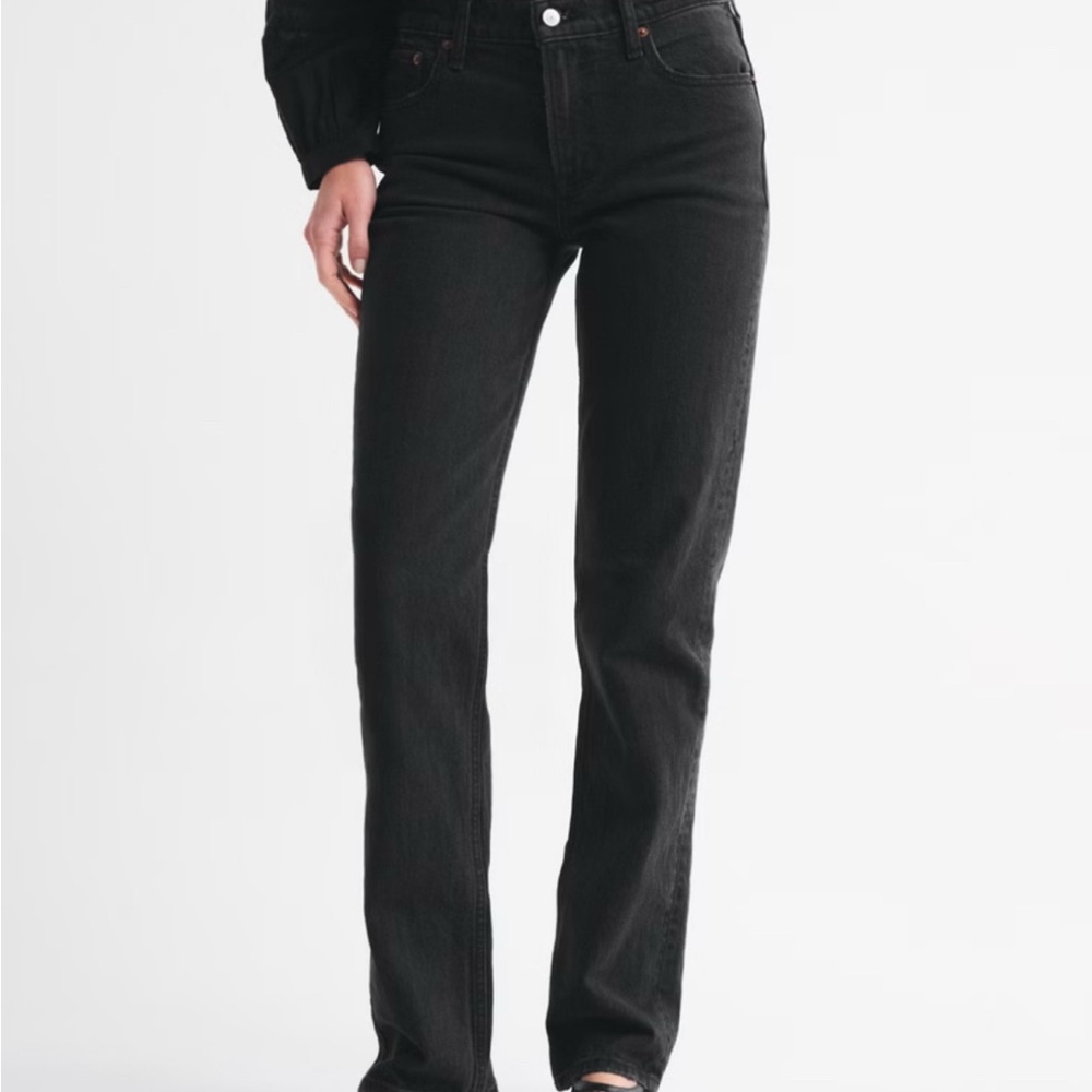 Abercrombie & Fitch Women's Black 90’s Straight Leg Jeans